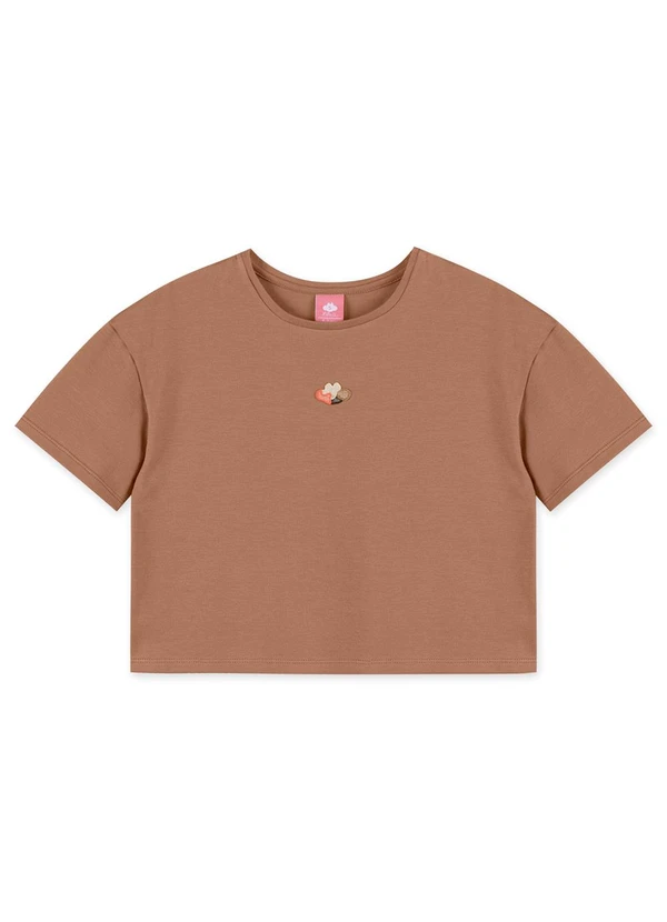 Lilica Ripilica - Blusa Manga Curta Marrom