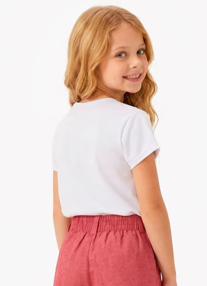 Lilica Ripilica - Blusa Manga Curta Menina Branco - LILICA RIPILICA