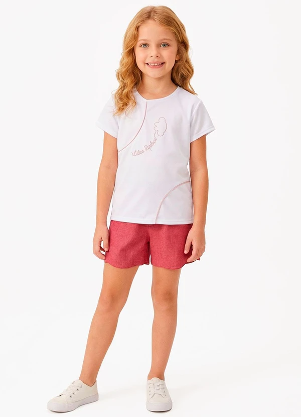 Lilica Ripilica - Blusa Manga Curta Menina Branco 3