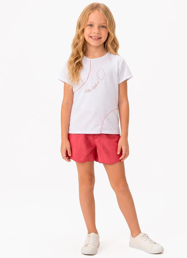 Lilica Ripilica - Blusa Manga Curta Menina Branco 4