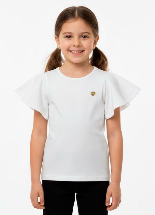 Amada - Blusa Mc Avulsa com Recorte Branco