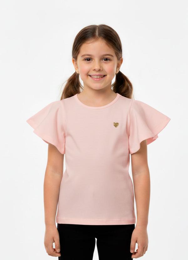 Amada - Blusa Mc Avulsa com Recorte Rosa 1