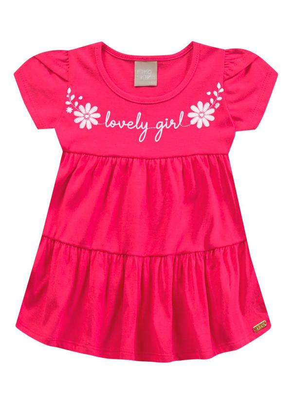 Kiko e Kika - Blusa Manga Curta para Menina Rosa