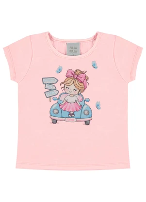 Pulla Bulla - Blusa Meia Malha e Malha Leve Rosa - PULLA BULLA