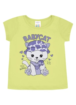 Pulla Bulla - Blusa Meia Malha Menina Amarelo - PULLA BULLA