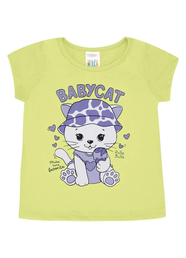 Pulla Bulla - Blusa Meia Malha Menina Amarelo