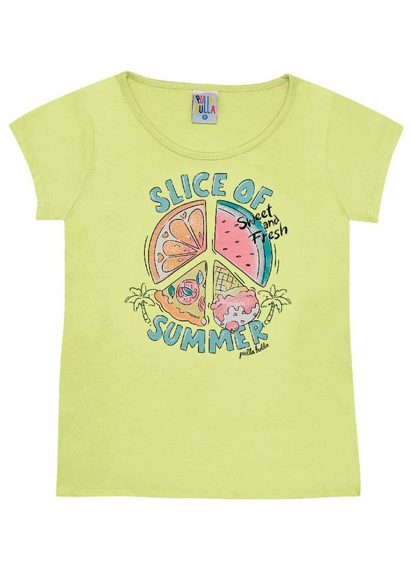 Pulla Bulla - Blusa Meia Malha Menina Amarelo