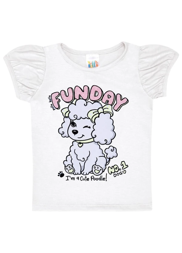 Pulla Bulla - Blusa Meia Malha Menina Branco