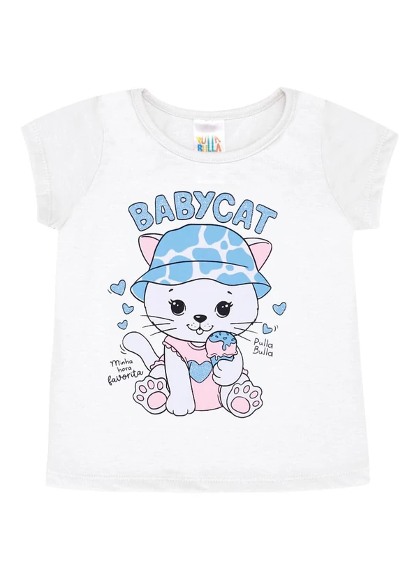 Pulla Bulla - Blusa Meia Malha Menina Branco