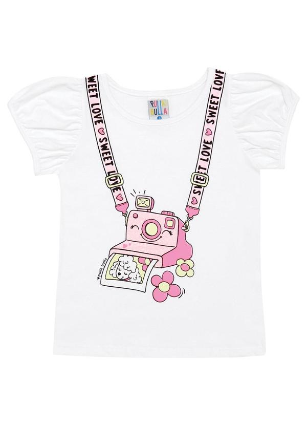 Pulla Bulla - Blusa Meia Malha Menina Branco