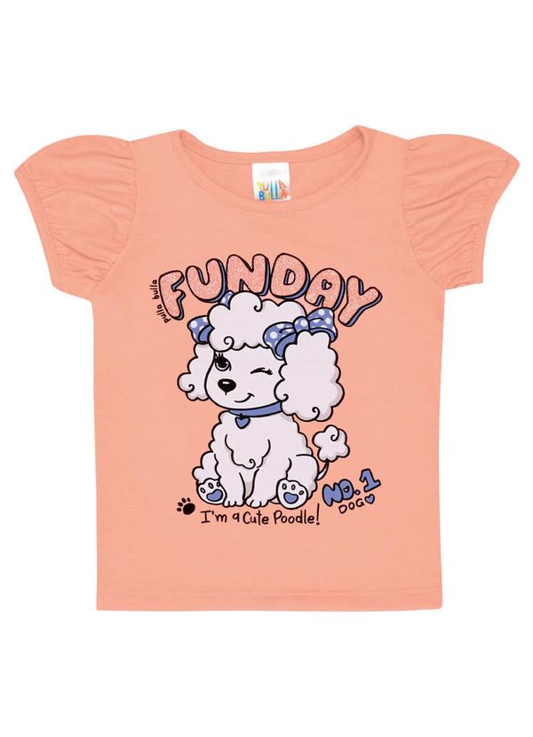 Pulla Bulla - Blusa Meia Malha Menina Laranja