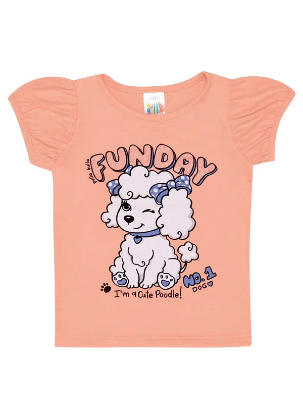 Pulla Bulla - Blusa Meia Malha Menina Laranja