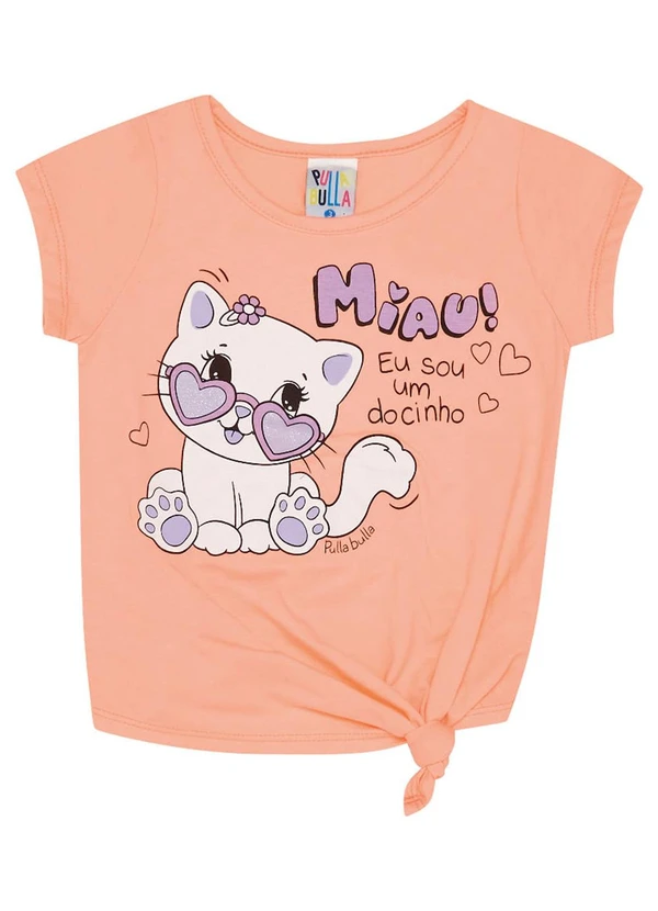 Pulla Bulla - Blusa Meia Malha Menina Laranja