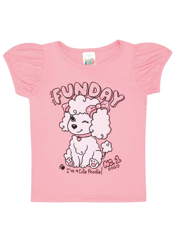 Pulla Bulla - Blusa Meia Malha Menina Rosa