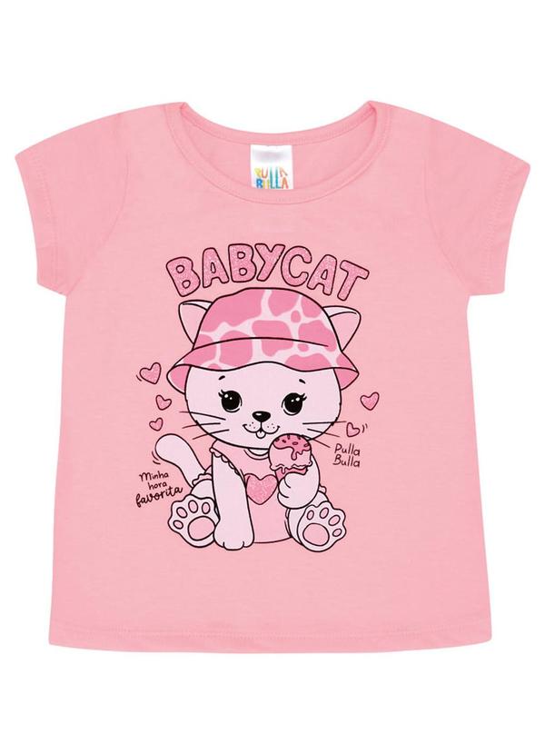 Pulla Bulla - Blusa Meia Malha Menina Rosa