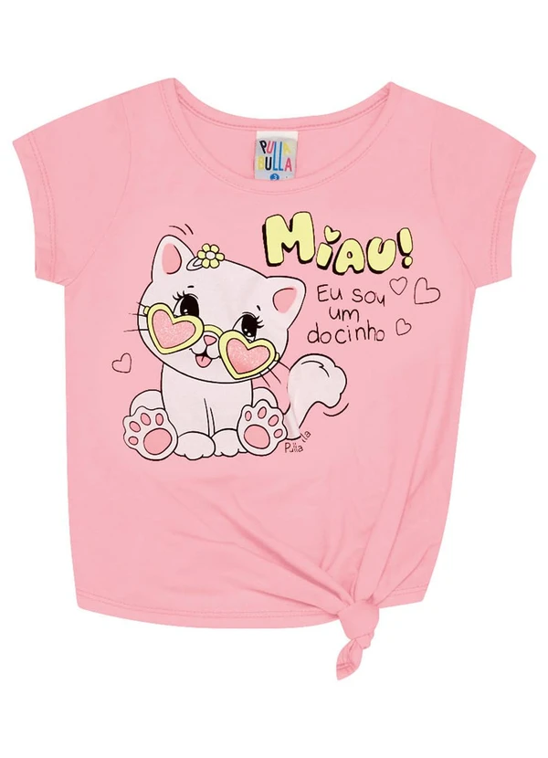 Pulla Bulla - Blusa Meia Malha Menina Rosa