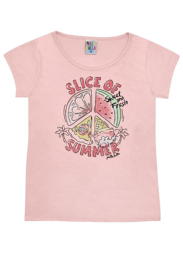 Pulla Bulla - Blusa Meia Malha Menina Rosa