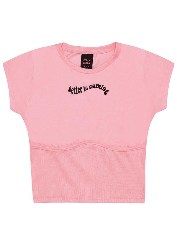 Pulla Bulla - Blusa Meia Malha Menina Rosa