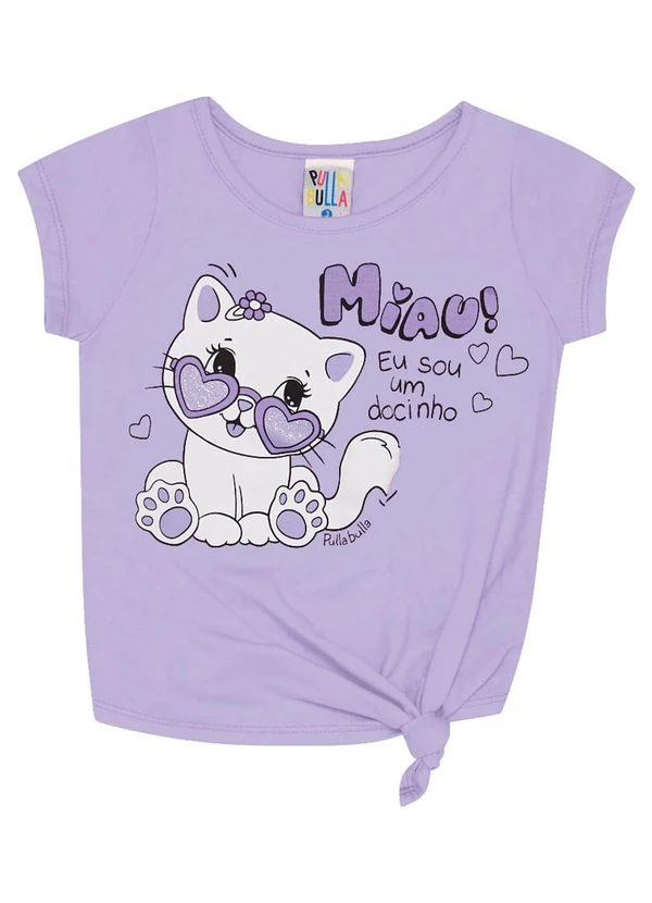 Pulla Bulla - Blusa Meia Malha Menina Roxo