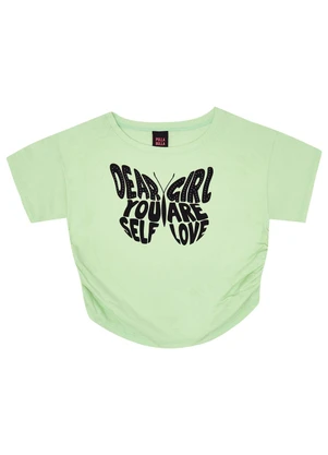 Pulla Bulla - Blusa Meia Malha Menina Verde - PULLA BULLA