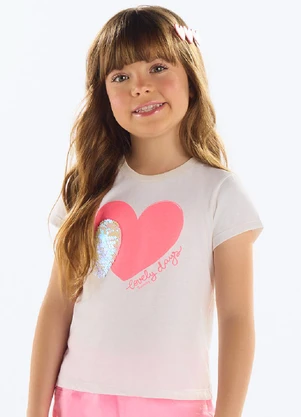 Quimby - Blusa Meia Malha Menina Bege - QUIMBY