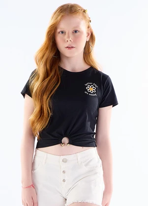 Pulla Bulla - Blusa Meia Malha Preto - PULLA BULLA