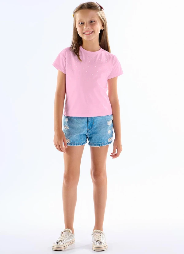 Pulla Bulla - Blusa Meia Malha Rosa 2