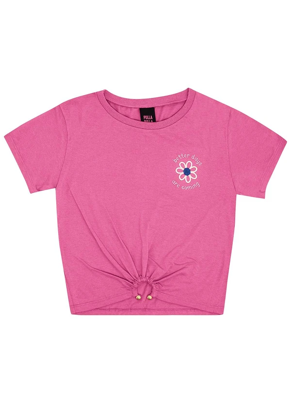 Pulla Bulla - Blusa Meia Malha Rosa 1