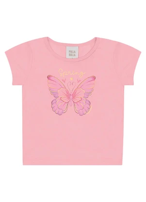 Pulla Bulla - Blusa Meia Malha Rosa - PULLA BULLA