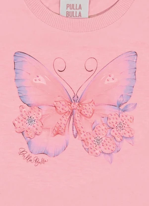 Pulla Bulla - Blusa Meia Malha Rosa - PULLA BULLA