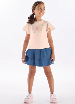Pulla Bulla - Blusa Meia Malha Rosa - PULLA BULLA