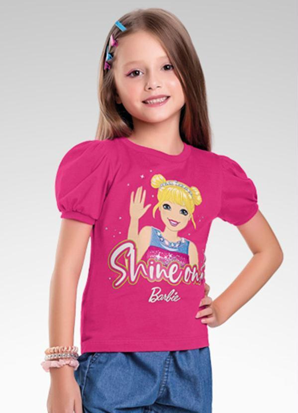 Barbie - Blusa Menina Barbie Rosa