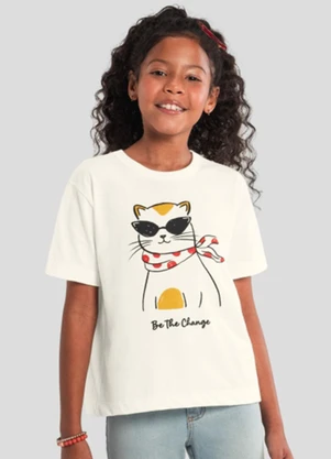 Brandili - Blusa Menina com Estampa de Flor Natural - BRANDILI