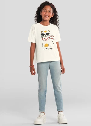 Brandili - Blusa Menina com Estampa de Flor Natural - BRANDILI