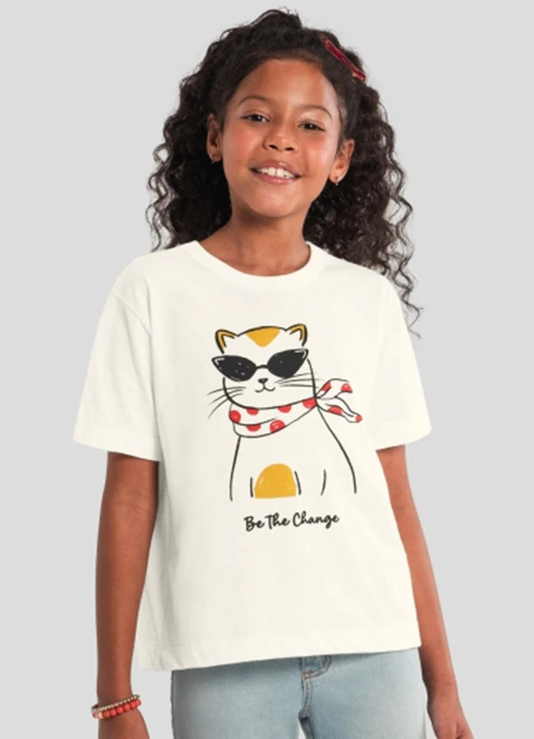 Brandili - Blusa Menina com Estampa de Flor Natural