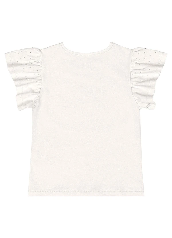 Quimby - Blusa Menina com Strass Bege 4