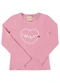 Milli e Nina - Blusa Menina Cotton Penteado Bordado Cinza - variação: Rosa