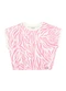 Alakazoo - Blusa Menina Cropped com Estampa Zebra Bege - variação: Rosa