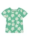 Brandili - Blusa Menina de Flores em Meia Malha Laranja - variação: Verde