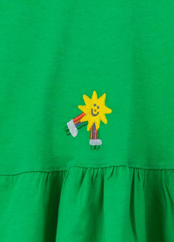 Fábula - Blusa Menina de Malha Bordado Florescer Verde 2