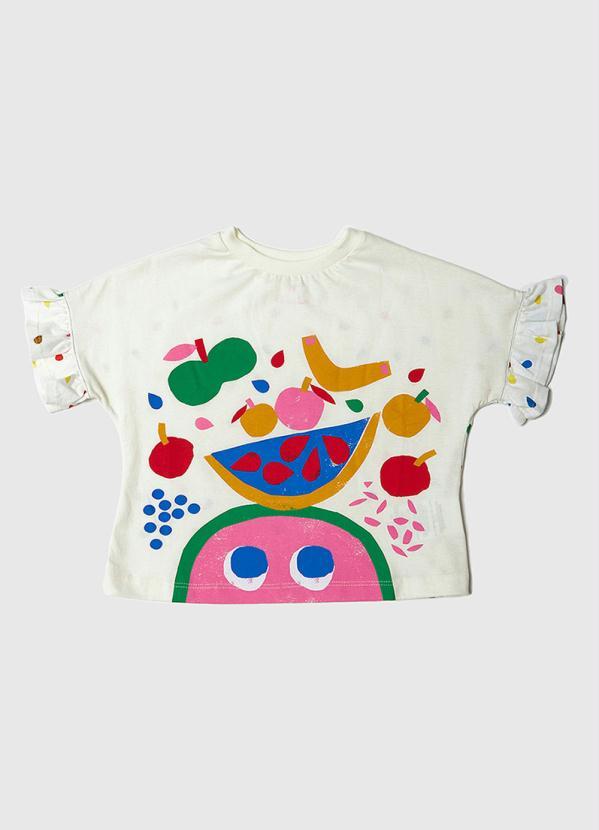 Fábula - Blusa Menina de Malha Silk Delícia Branco