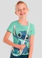 Brandili - Blusa Menina do Stitch com Bolsinha Azul - variação: Azul