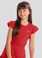 Brandili - Blusa Infantil Menina em Cotton Especial Natural - variação: Vermelho