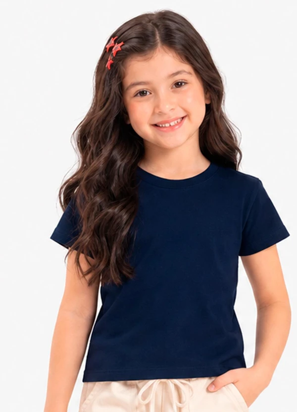 Rovi Kids - Blusa Menina em Cotton Leve Azul