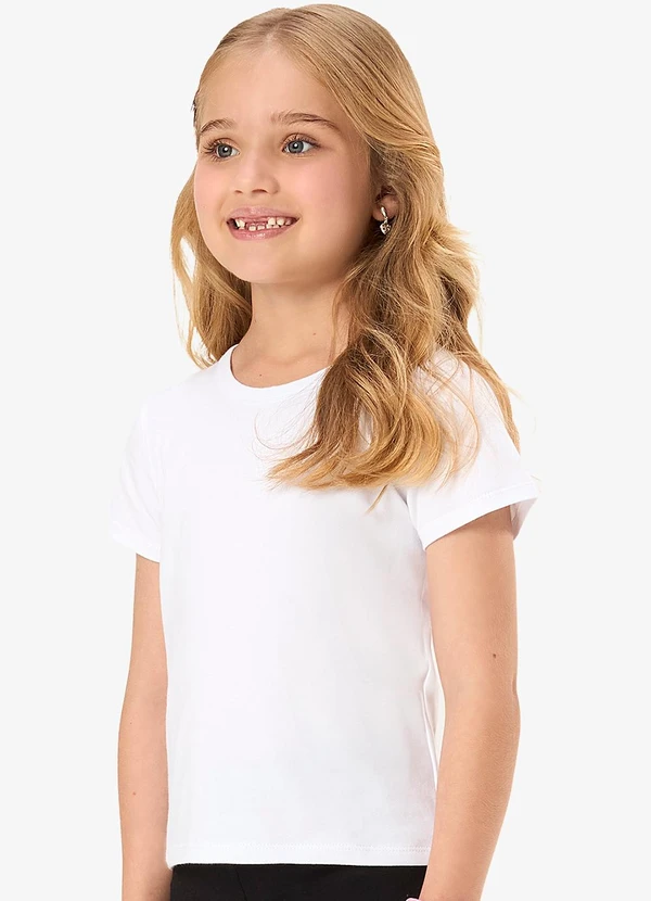 Rovi Kids - Blusa Menina em Cotton Leve Branco
