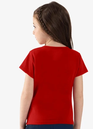 Rovi Kids - Blusa Menina em Cotton Leve Vermelho - ROVI KIDS
