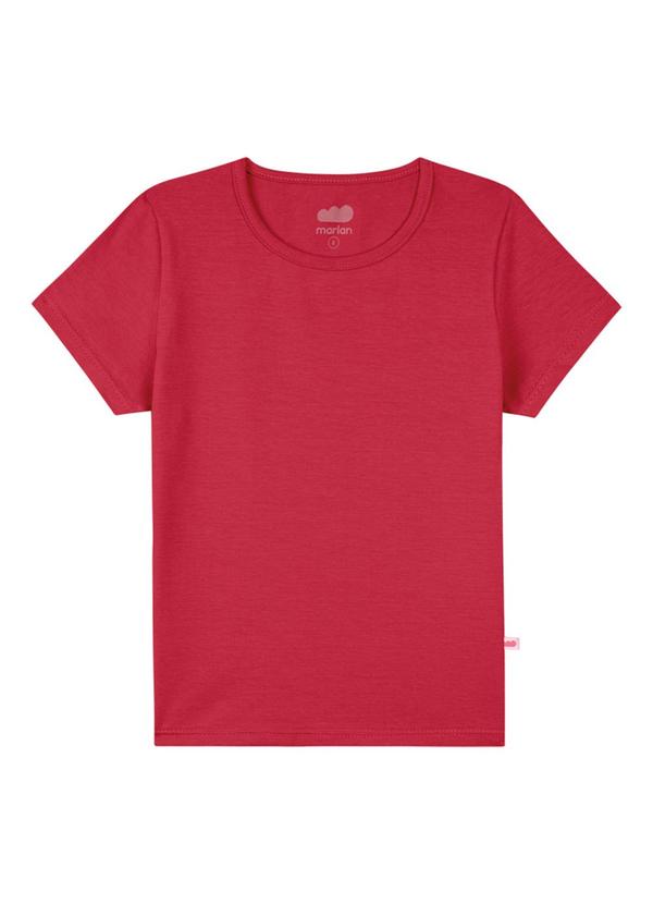 Marlan - Blusa Menina em Cotton Penteado Vermelho