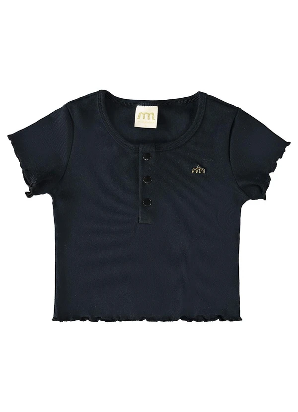 Milli e Nina - Blusa Menina em Punho Preto