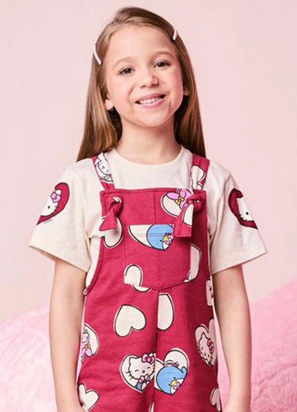 Momi - Blusa Menina Infantil com Estampa da Hello Kitty
