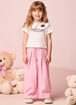 Momi - Blusa Menina Infantil em Tricoline de Cerejinha - MOMI